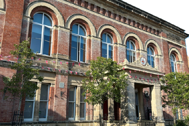 A photograph of the exterior of the anstice memorial hall