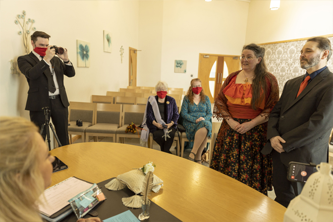 Image of a wedding party.