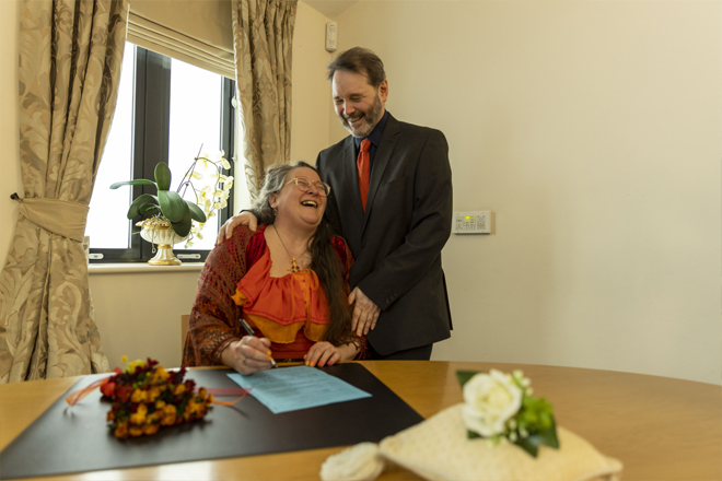 Image of the bride and groom.