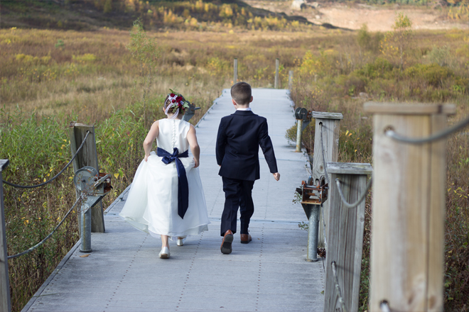 Image of a flower girl and ring boy.