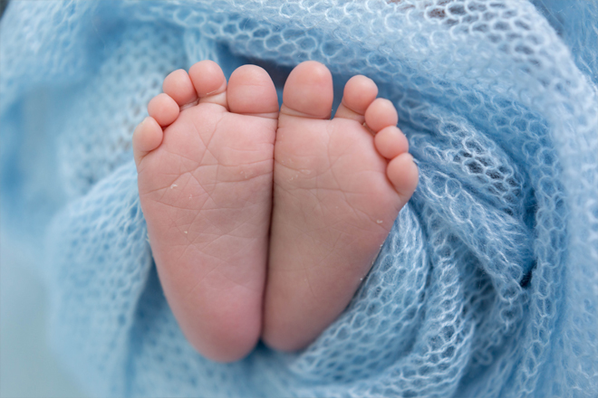 Image of a a babies foot.